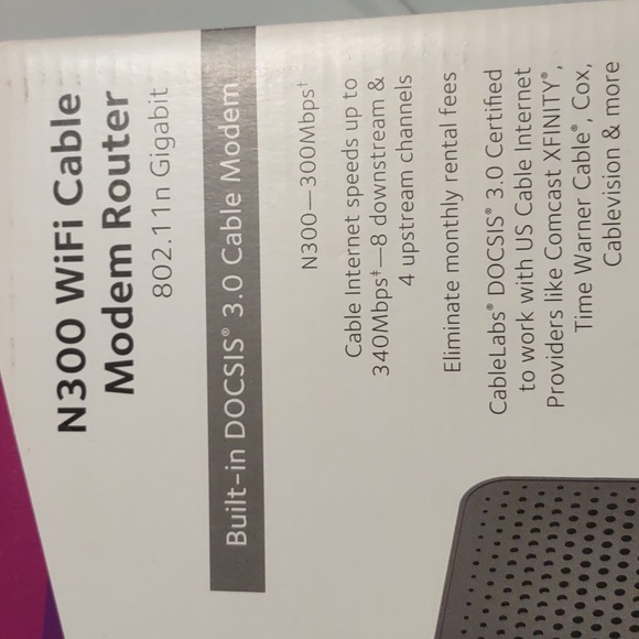 Netgear N300 WiFi Cable Modem Router - Picture 4 of 5